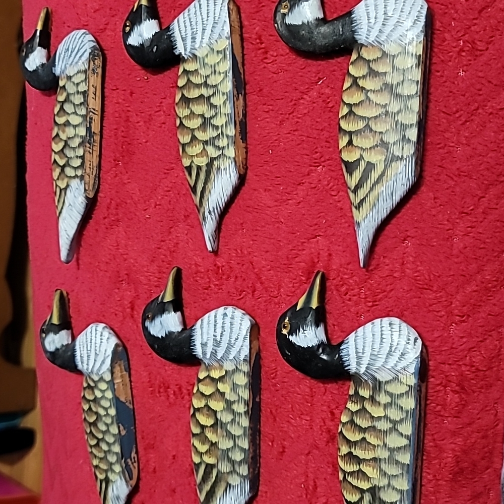 Set of 6 Thin Goose Figures